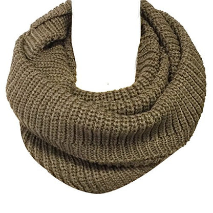 Wrapables Thick Knitted Winter Warm Infinity Scarf - color: Chocolate