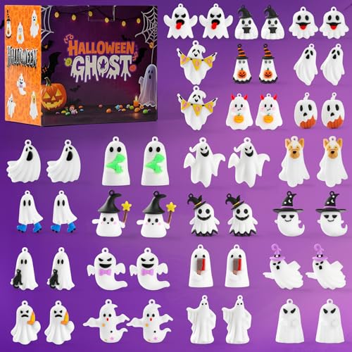 Ghost Figures, Halloween Ghost Doll, 1.6" Mini Figures - color: White Ghost 24