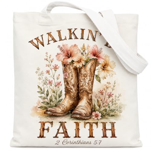 Western Cowgirl Canvas Tote Bag Cowgirl Gifts - color: Western Cowboy Theme 8