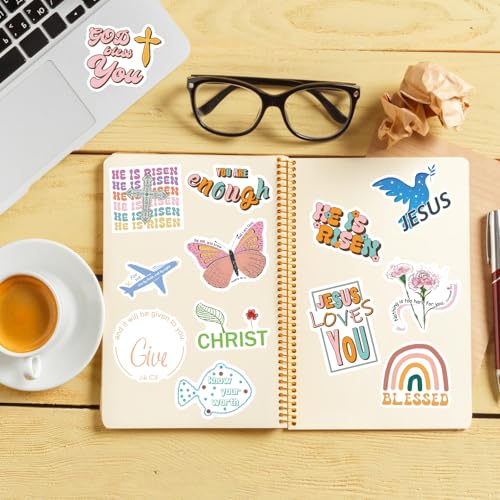 120 Pcs Inspirational Christian Stickers - Bible Verse Faith, Religious Jesus Motivational Stickers for Christmas, Easter Gifts - style: Christian Stickers 120Pcs