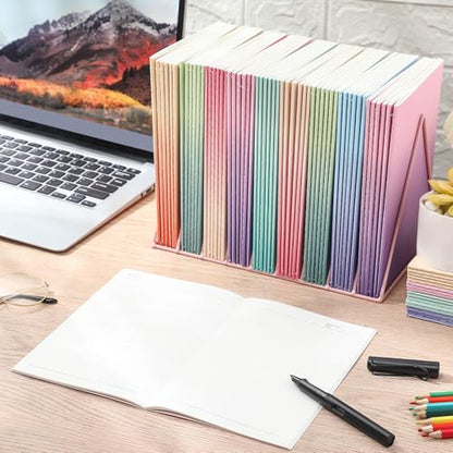 Handepo 100 Pack A5 Composition Notebooks 5"x8" Wide Ruled Notebook - color: Gradient Color, size: A5