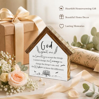 Christian Home Decor, Serenity Prayer God Grant Me Serenity Courage Wisdom - color: god