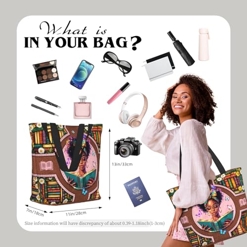 Bible Tote Bags for Women Christian Gifts Religious Church Shoulder Bag - color: African American