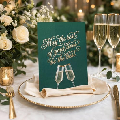 Elegant Sentimental Wedding Bridal Shower Engagement Card Gift - color: QY-147