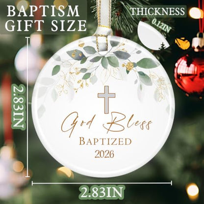 Baptism Cross Gift for Boys, God Bless Cross Ornament - color: Color5