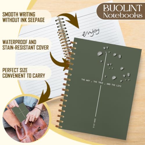 Christian Prayer Journal Gift for Women Men 5.5x8.3in Green - color: Green