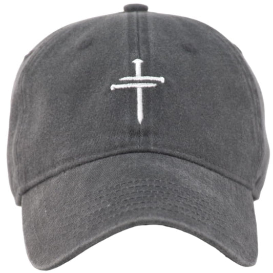 Christian Jesus Cross Vintage Hat Men Women Faith Baseball Hat Ideal Gift for Birthday Christmas Father's Mother's Day - color: Charcoal