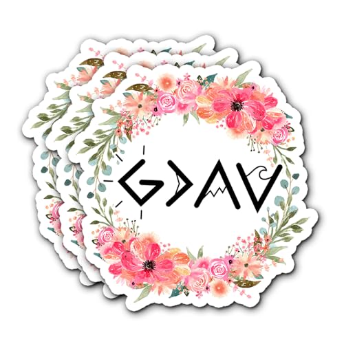 God is Greater Than The Highs and Lows Stickers Christian Faith Jesus Decals Vinyl Waterproof Journaling Aesthetic Bible Verse Stickers for Water Bottles Laptop (God is Greater) - color: God is Greater