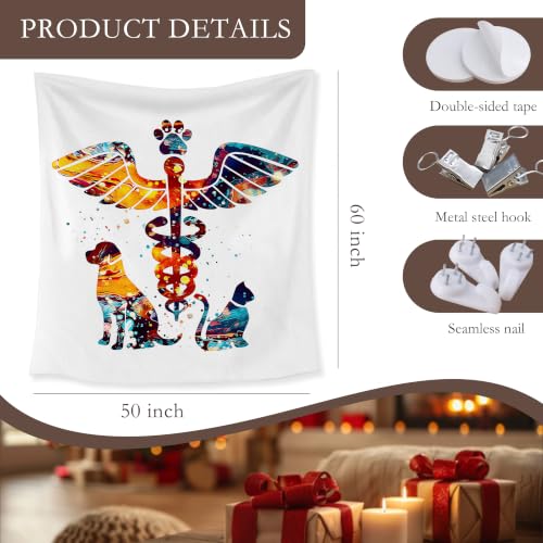 HUGANE Veterinarian Office Tapestry Wall Decor 50x60 Inch - color: colour-13