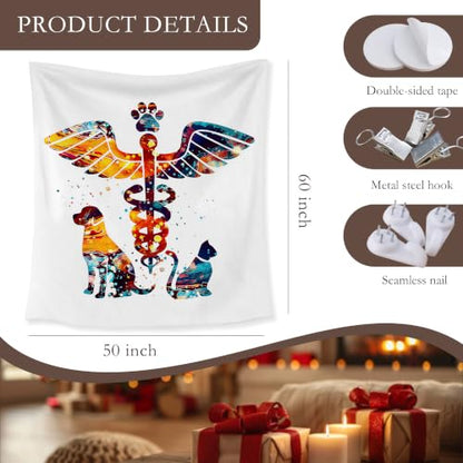 HUGANE Veterinarian Office Tapestry Wall Decor 50x60 Inch - color: colour-13