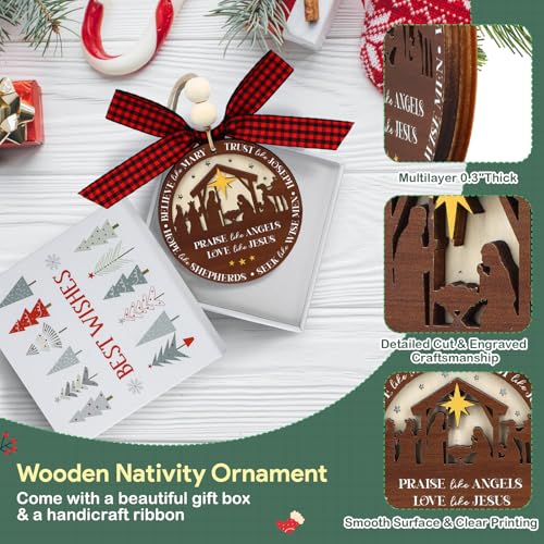 D4DREAM Religious Christmas Ornaments Wooden 3D - color: A03