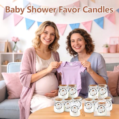 24Pcs Baby Shower Candle Cowboy Party Favors Lavender Scented Glass Jars Wax Candle Bulk with Thank You Cards Organza Bags for Guests Boy Girl Birthday Gender Reveal Gift Souvenirs (Cowboy, 24) - style: Cowboy