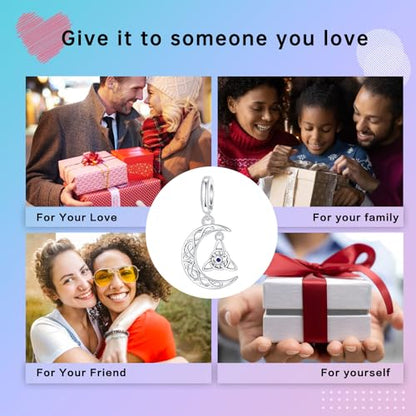 LUXILLA 925 Sterling Silver Charm Golden Family Tree Sparkling Cross Cute Dragon Charms Fits Bracelets Necklace Pendant Bead Jewelry Gift for Women Family Friends - color: Celtic Knot Charm
