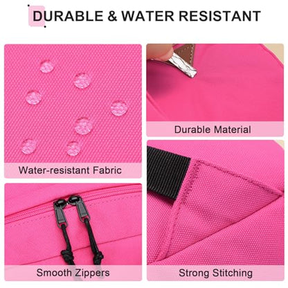 VX VONXURY Kids Backpack for School Travel,16.7 Inch Lightweight Bookbag - color: Dark Pink