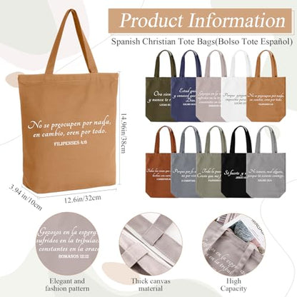 Paterr 20 Pcs Christian Tote Makeup Bag - color: Neutral Color, style: Classic Spanish