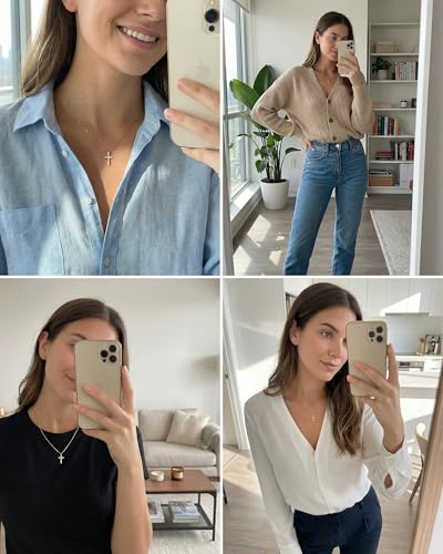 Cross Necklace for Women Girls, Faith Gifts for Her, Minimalism Style Jewelry for Everyday Wear