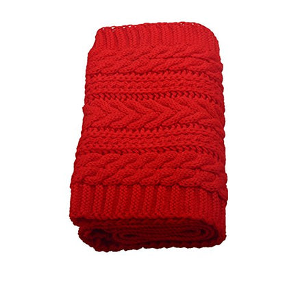 NEOSAN Womens Thick Ribbed Knit Winter Infinity Circle Loop Scarf - color: Crochet Red