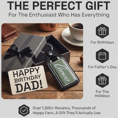 Brotherhood Car Key Chain for Camaro - Classic Models Keychain - color: Frost Green 69 Script