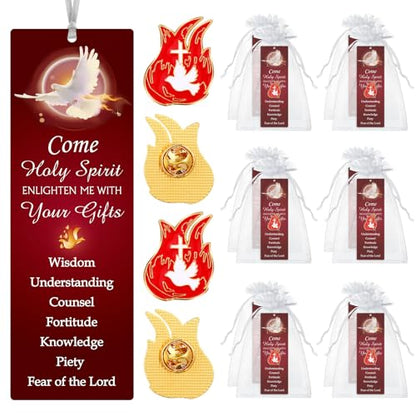Supervitae 12 Set Holy Spirit Pin with Bookmark Christian Christmas Gift - style: Come Holy Spirit