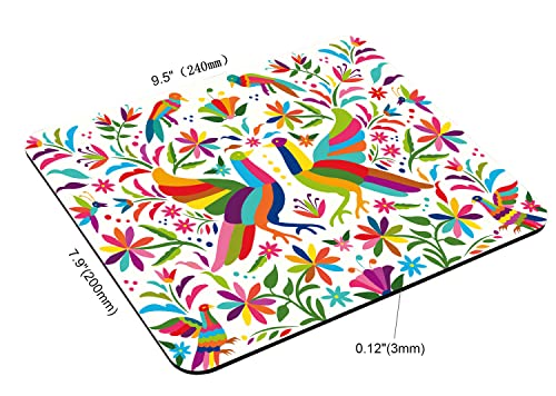 Colorful Mexican Traditional Mouse Pad Non-Slip Rubber Base Gaming MousePads for Computers Laptop Office, Computer Mouse Pad for Wireless Mouse, 9.5"x7.9"x0.12" Inch(240mm x 200mm x 3mm) - color: TSP167