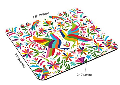 Colorful Mexican Traditional Mouse Pad Non-Slip Rubber Base Gaming MousePads for Computers Laptop Office, Computer Mouse Pad for Wireless Mouse, 9.5"x7.9"x0.12" Inch(240mm x 200mm x 3mm) - color: TSP167