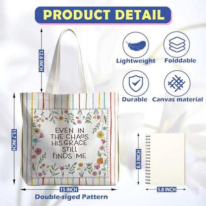 Christian Tote Bag - color: Colorful Flower
