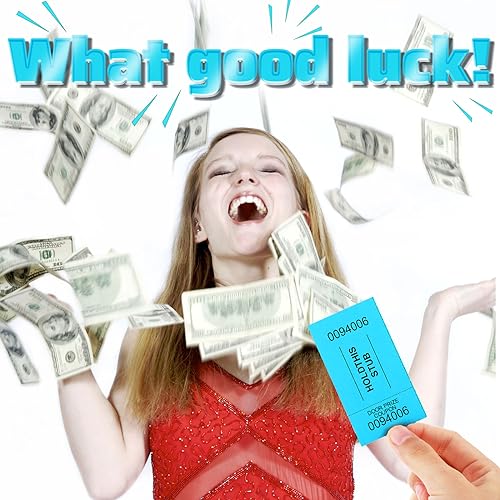 Kosiz 2000 Sheets Raffle Ticket 25 Bid Chinese Auction Tickets, Lake Blue - color: Lake Blue