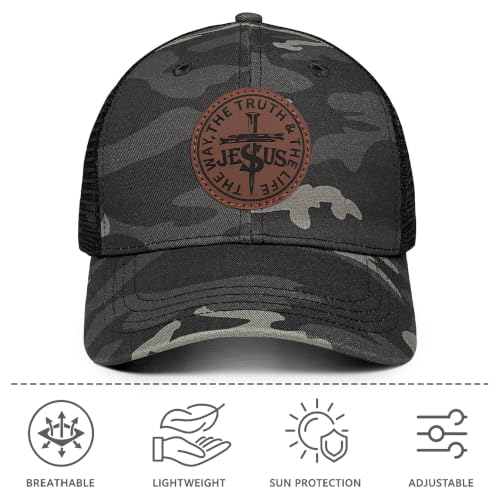 Christian Hats for Men Women Religious Gifts - color: Jesus- Camo