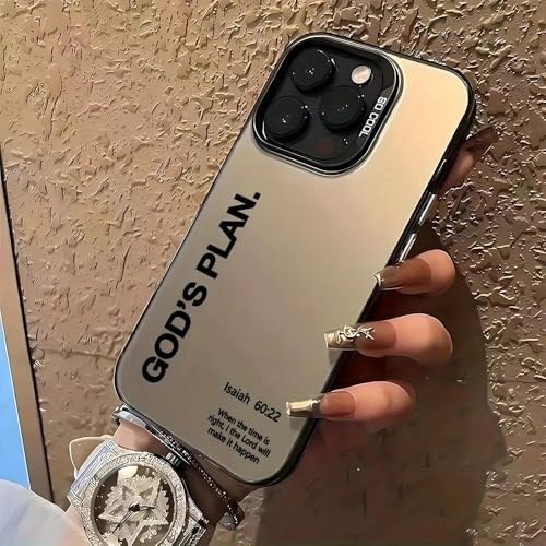 God's Plan Christian Bible Verse Phone Case for iPhone 13/14, Black 2 - color: Black 2-God's Plan, size: iPhone 13/14