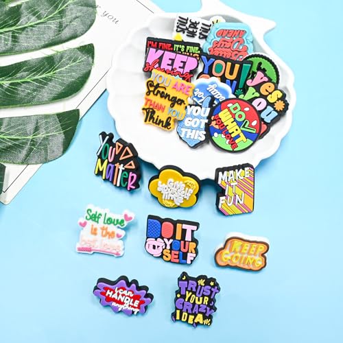 Cute Pins Bulk, Funny Lapel Badge Pins Rubber Brooch Pins for Backpacks, Hats, Bags - style: Positive-30PCS