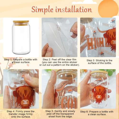 Rngmsi UV DTF Cup Wrap - 30 Sheets Retro Fall UV DTF Stickers for Glass Mug - style: Retro Fall