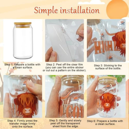 Rngmsi UV DTF Cup Wrap - 30 Sheets Retro Fall UV DTF Stickers for Glass Mug - style: Retro Fall