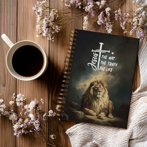 Christian Notebook Journal - Trust in the Lord with All Your Heart Christian Gifts for Women, Inspirational Bible Journal Notebooks for Note Taking, Bible Study, Prayer & Church Notes, A5 Spiral Notebook (Jesus-Grey) - color: Jesus-Grey