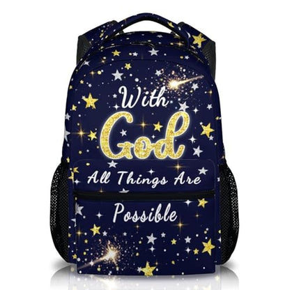 Kids Backpack School Backpacks for Girls Boys, Christian Bookbag Gift for Children Kindergarten Primary Elementary Middle - color: Black