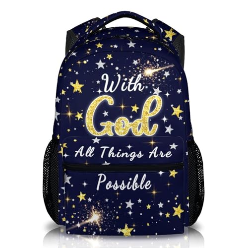 Kids Backpack School Backpacks for Girls Boys, Christian Bookbag Gift for Children Kindergarten Primary Elementary Middle - color: Black