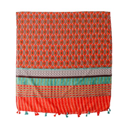 Yeieeo Boho Scarf for Women Lightweight Floral Printed Scarf Fall Winter Fashion Fringed Shawl - color: Floral 37