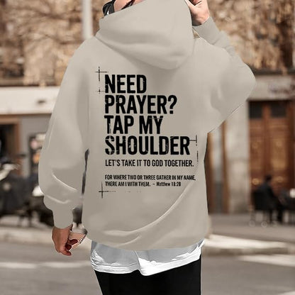 Christian Hoodies for Men Jesus Cross Casual Tops - color: Apricot, size: Small
