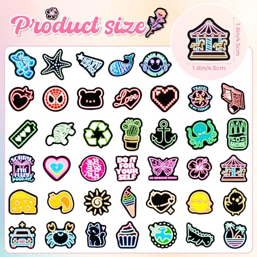 120 Pcs Glow in The Dark Neon Water Bottle Stickers, Funny Cartoon Waterproof Vinyl Laptop Decals, Phone Case Luggage Scrapbook Mug DIY Decor - color: Luminescent-463kscp-464kscp
