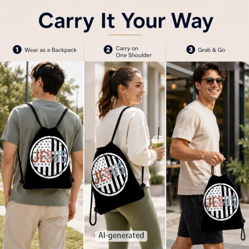 Christian Bag for Women Men, Religious Drawstring Bags - Jesus Loves You, Lightweight Foldable Drawstring Backpacks for Church visit, Sports, Travel, Practical Party Favors 090