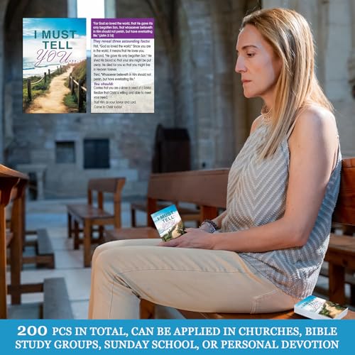 200 Pcs Gospel Tracts Salvation Cards,I Must Tell You - style: I Must Tell You