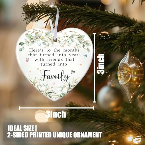 Friends Christmas Ornament - Best Friend for Women, Family, Bestie - Ceramic Friendship Ornament 2026 - color: Family05