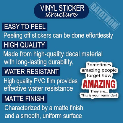 (3Pcs) Sometimes Amazing People Forget How Amazing They Are Sticker, Inspirational Encouragement Stickers Motivational Quote Waterproof Vinyl Decals for Laptop Water Bottle Scrapbook Helmet, 3" x 2.8" - color: Sometimes Amazing People Forget How Amazing T