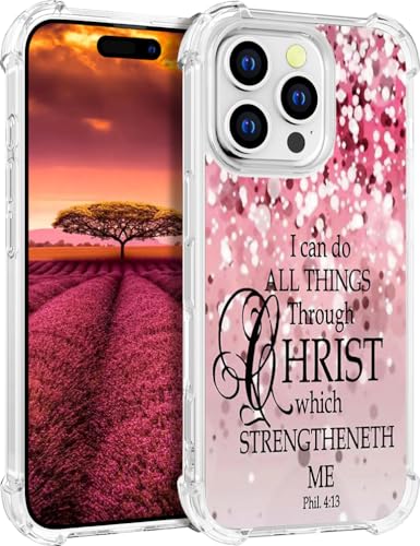 for iPhone 16 Pro Max Case - Pink Bible Verses - color: Pink Bible Verses, size: Iphone 16 Pro Max