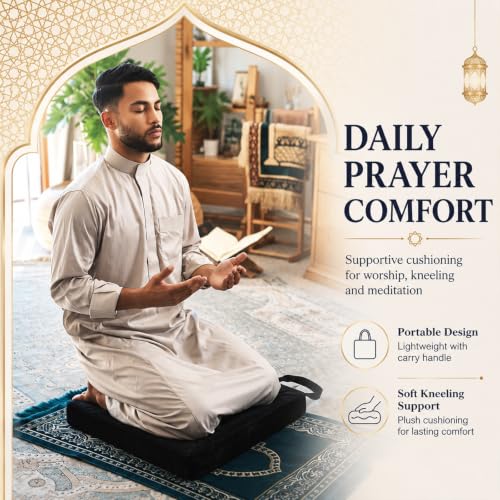Colingmill Personal Prayer Kneeler Pad 18 3/4 Inch Christian Kneeler Pillow - color: Black