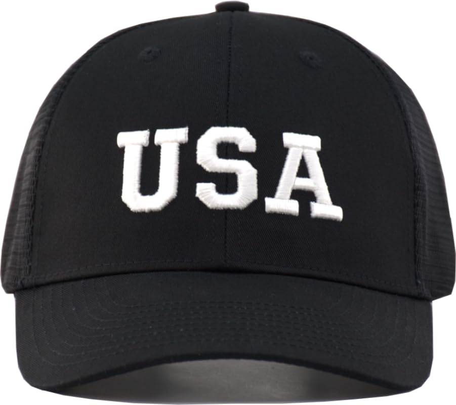 TSSGBL Various Gift Hats for Men - M L XL XXL Big Head Fit, Adjustable Mesh Trucker Ball Cap, Ideal Gifts - color: Black(usa), size: XX-Large