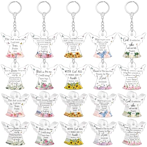 Remuuly Christmas Christian Gift Mini Bible Keychain Bulk - color: Christian