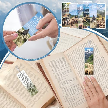 Dispowreath 60 Pcs 23rd Psalm Bookmarks Shepherd's Staff Religious Gift - style: Shepherd's Staff