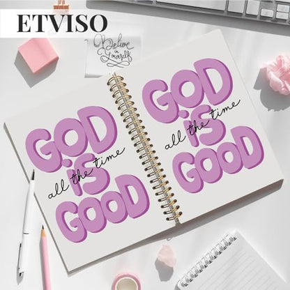ETVISO Purple Bible Journal Notebook for Women, Inspirational Christian Gifts for Women, Prayer Bible Supplies Journal, Church Notes Notebook, Cute Preppy Aesthetic Hardcover Spiral Notebooks 5.5x8.3 - color: 04-Bible(Purple)