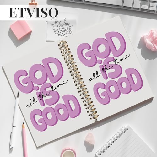 ETVISO Purple Bible Journal Notebook for Women, Inspirational Christian Gifts for Women, Prayer Bible Supplies Journal, Church Notes Notebook, Cute Preppy Aesthetic Hardcover Spiral Notebooks 5.5x8.3 - color: 04-Bible(Purple)