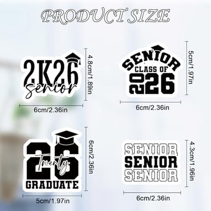 Senior 2026 Graduation Stickers - 50 Pcs Class of 2026 Stickers for College, Graduation Decal for Journal Scrapbook Water Bottle Card Laptop, High School Senior Party Decor Supplies - style: Senior 2026 Graduation